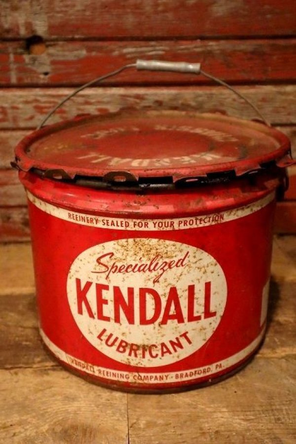 画像1: dp-230901-118 KENDALL / 1960's 25 POUNDS LUBRICANT CAN