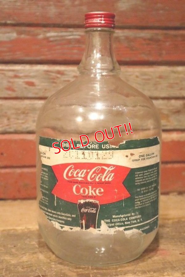 画像1: dp-230901-153 Coca-Cola / 1950's-1960's Gallon Soda Fountain Syrup Jug Bottle