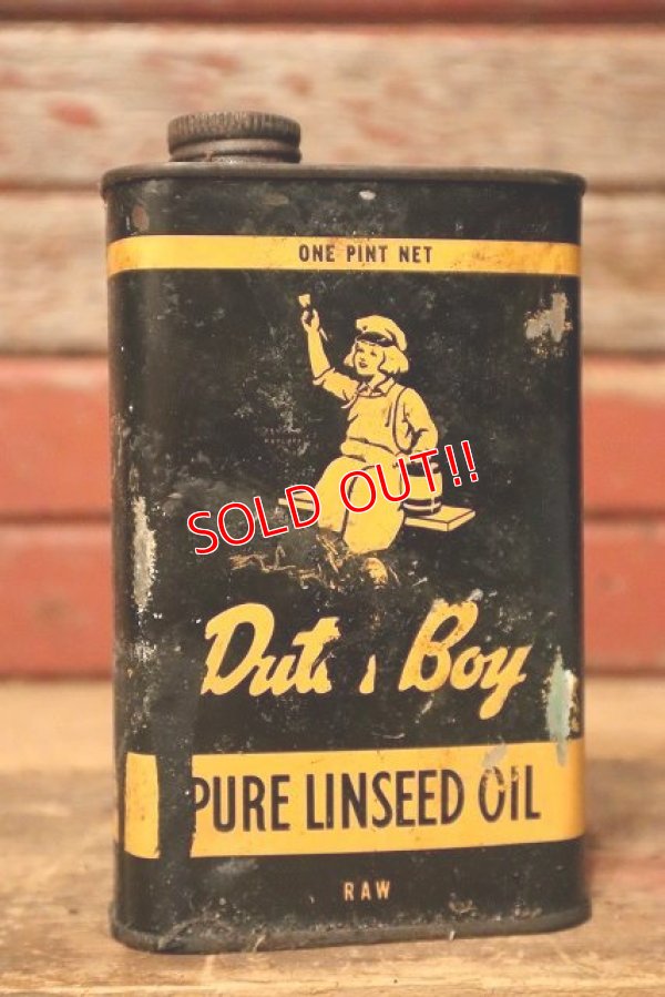 画像1: dp-230901-120 Dutch Boy / 1960's PURE LINSEED CAN