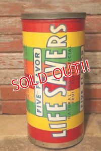 nt-230907-13 FIVE FLAVOR LIFE SAVERS / 1970's Tin Can Coin Bank