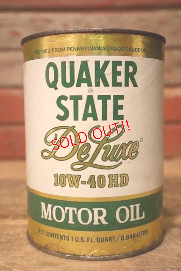 画像1: dp-230901-120 QUAKER STATE / 1980's Deluxe 10W-40HD One U.S. Quart Can