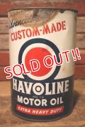 dp-230901-97 HAVOLINE (TEXACO) / 1950's FIVE U.S. Quarts Custom Made Motor Oil Can