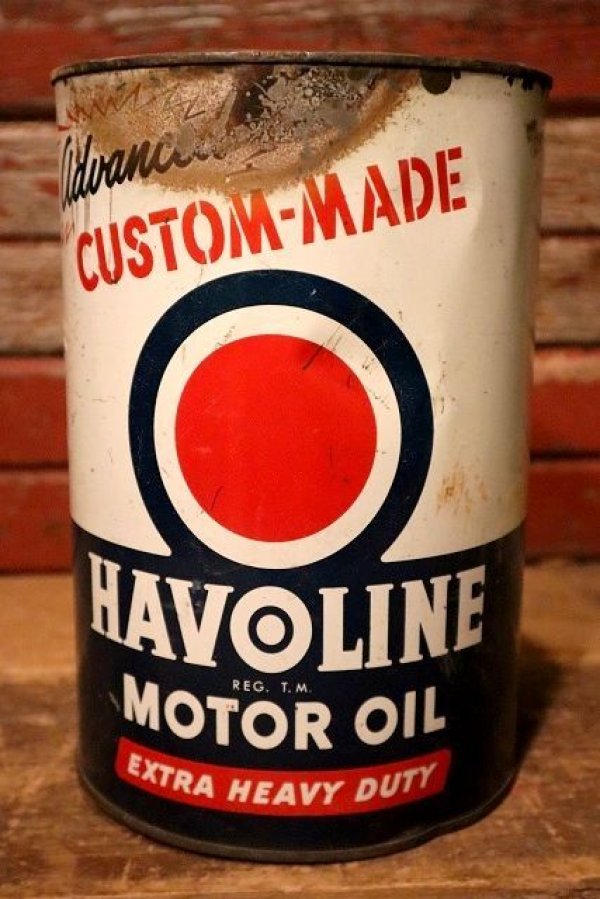 画像1: dp-230901-97 HAVOLINE (TEXACO) / 1950's FIVE U.S. Quarts Custom Made Motor Oil Can