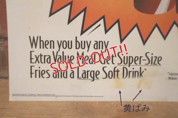 画像6: dp-230901-45 McDonald's / MONOPOLY 1995 SUPER-SIZE FREE Translite