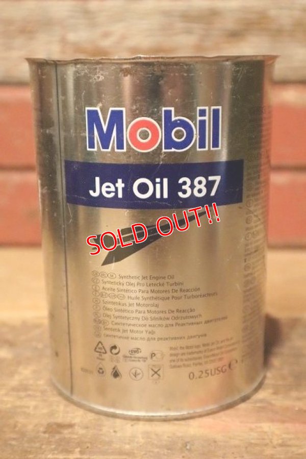 画像1: dp-230901-91 Mobil / Jet Oil 387 One U.S. Quart Can