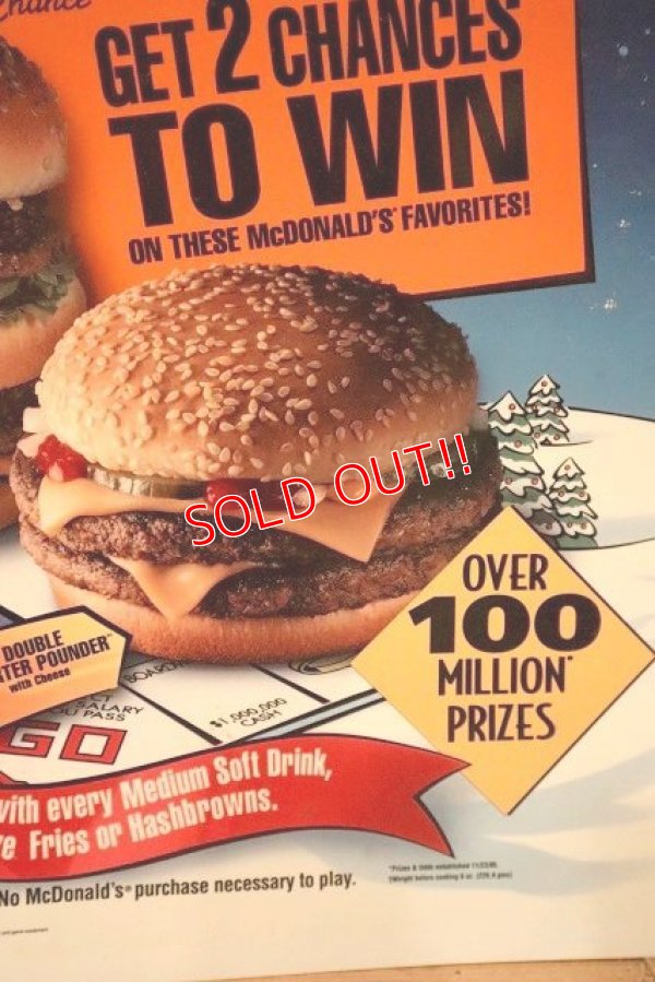 画像3: dp-230901-45 McDonald's / MONOPOLY 1995 GET CHANCES TO WIN Translite