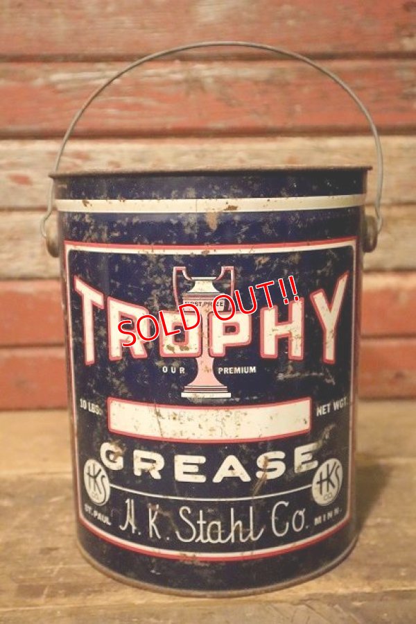 画像1: dp-230901-100 H.K. Stahl Co. / TROPHY GREASES VINTAGE CAN