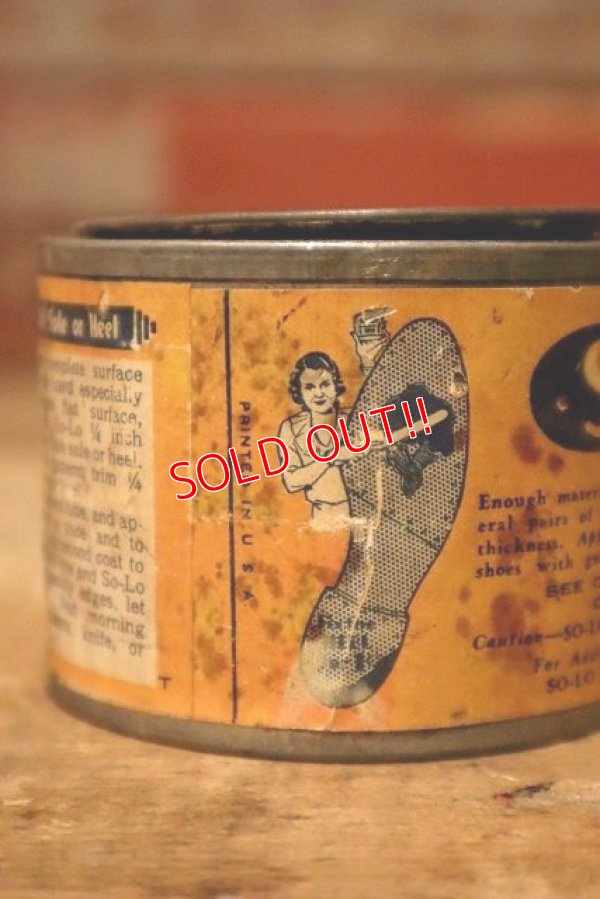 画像2: dp-230901-104 SO-LO / 1940's-1950's Rubber Bond Cement Can