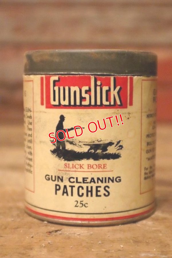 画像1: dp-230901-103 Gunslick / 1940's GUN CLEANING PATCHES CAN
