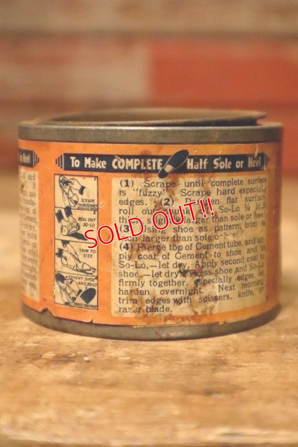 画像5: dp-230901-104 SO-LO / 1940's-1950's Rubber Bond Cement Can