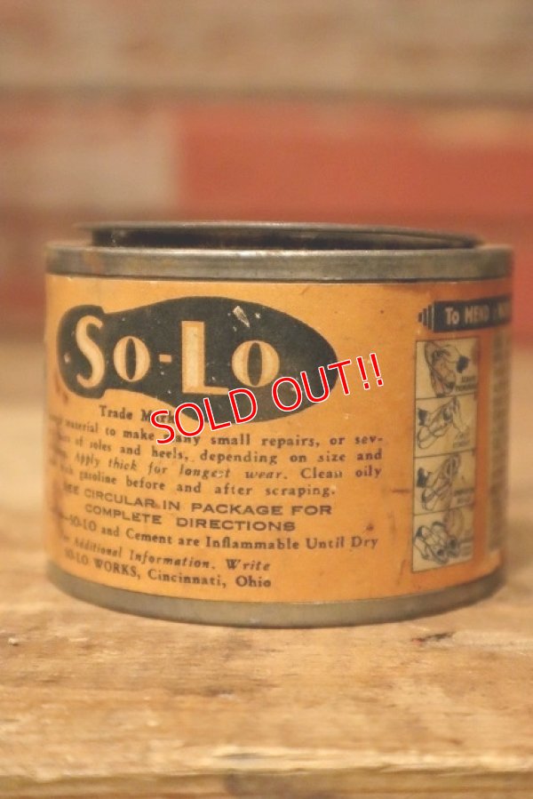 画像3: dp-230901-104 SO-LO / 1940's-1950's Rubber Bond Cement Can