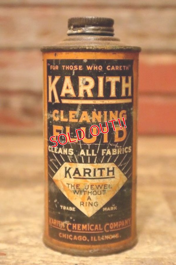 画像1: dp-230901-101 KARITH / 1940's CLEANING FLUID CAN