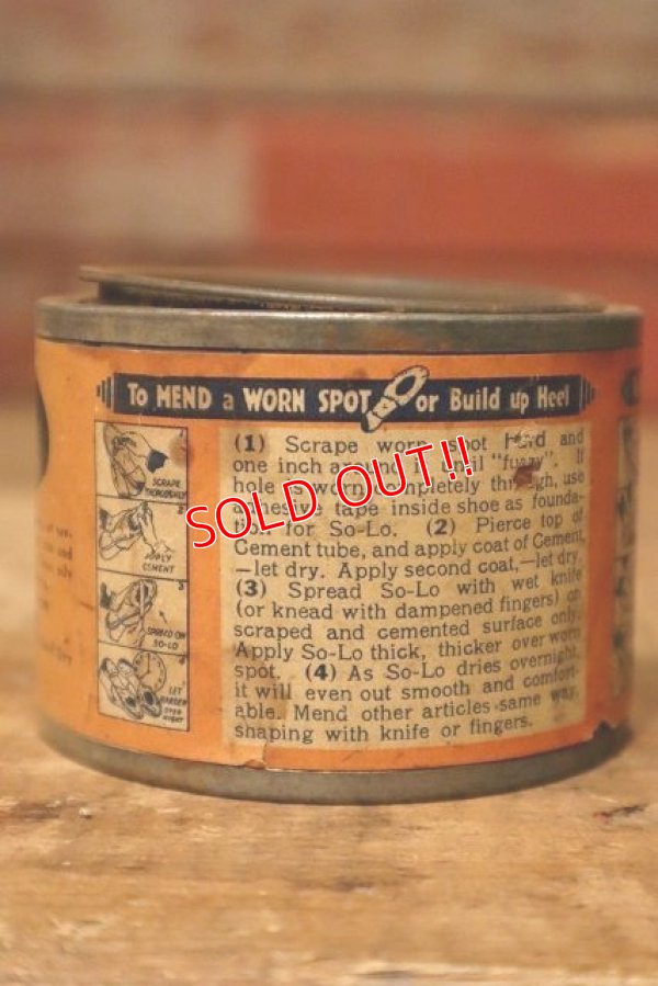 画像4: dp-230901-104 SO-LO / 1940's-1950's Rubber Bond Cement Can