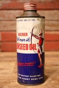 dp-230901-120 ARCHER / 1950's Pol-mer-ik LINSEED OIL CAN