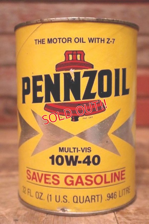 画像1: dp-230901-120 PENNZOIL / 10W-40 U.S. Quart Motor Oil Can