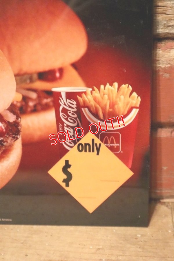 画像3: dp-230901-45 McDonald's / 1993 Menu Sign "Two Cheeseburgers Meal"
