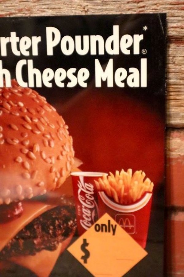 画像3: dp-230901-45 McDonald's / 1993 Menu Sign "Quarter Pounder with Cheese Meal"