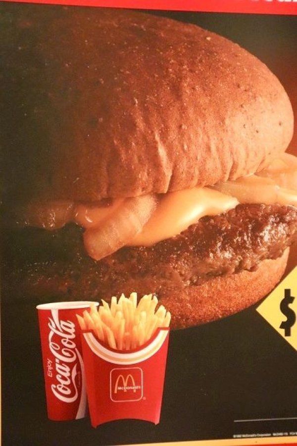 画像2: dp-230901-45 McDonald's / 1992 Menu Sign "Cheddar Melt Meal"
