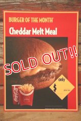 dp-230901-45 McDonald's / 1992 Menu Sign "Cheddar Melt Meal"
