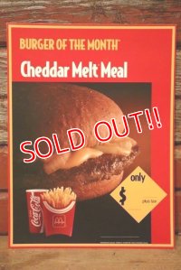 dp-230901-45 McDonald's / 1992 Menu Sign "Cheddar Melt Meal"
