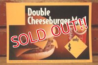 dp-230901-45 McDonald's / 1993 Menu Card "Double Cheeseburger Meal"