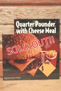 dp-230901-45 McDonald's / 1993 Menu Sign "Quarter Pounder with Cheese Meal"