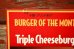 画像2: dp-230901-45 McDonald's / 1992 Menu Sign "Triple Cheeseburger Meal" (2)