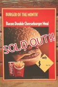 dp-230901-45 McDonald's / 1992 Menu Sign "Bacon Double Cheeseburger Meal"