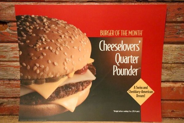 画像1: dp-230901-45 McDonald's / 1993 Translite "Cheeselover's Quarter Pounder"