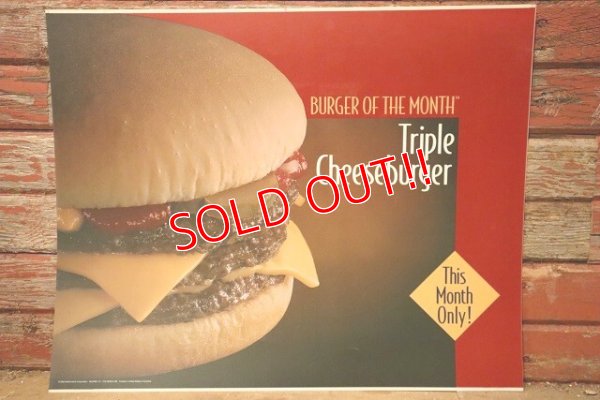 画像1: dp-230901-45 McDonald's / 1992 Translite "Triple Cheeseburger"