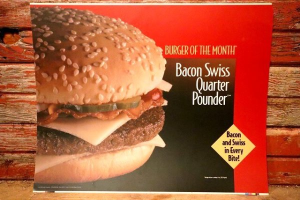 画像1: dp-230901-45 McDonald's / 1993 Translite "Bacon Swiss Quarter Pounder"