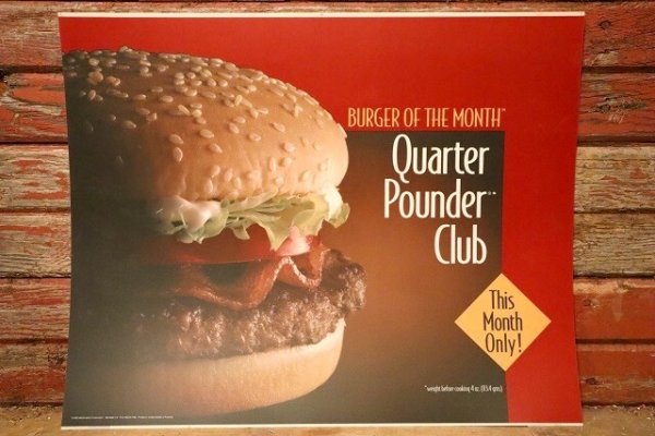画像1: dp-230901-45 McDonald's / 1992 Translite "Quarter Pounder Club"