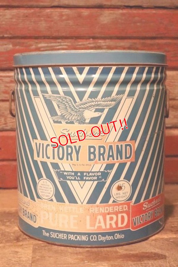 画像1: dp-231001-29 Sucher's VICTORY BRAND PURE LARD Can