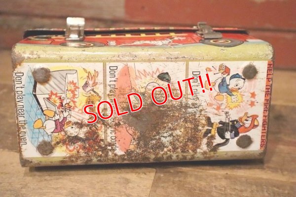 画像14: ct-231001-05 Walt Disney Character / ALADDIN 1969 FIRE FIGHTERS Metal Lunch Box