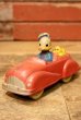 画像1: ct-231001-10 Donald Duck & Pluto / SUN RUBBER 1930's-1940's Car (1)