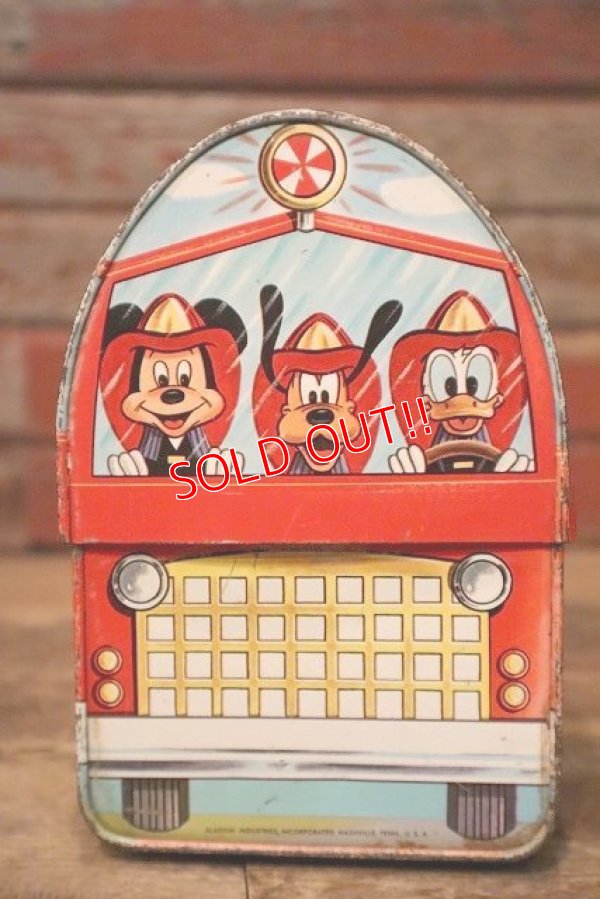 画像2: ct-231001-05 Walt Disney Character / ALADDIN 1969 FIRE FIGHTERS Metal Lunch Box