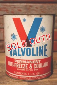dp-231012-50 VALVOLINE / 1960's-1970's PERMANENT ANTI-FREEZE & COOLANT ONE U.S.GALLON CAN