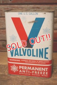 dp-231012-49 VALVOLINE / 1960's-1970's PERMANENT ANTI-FREEZE ONE U.S.GALLON CAN