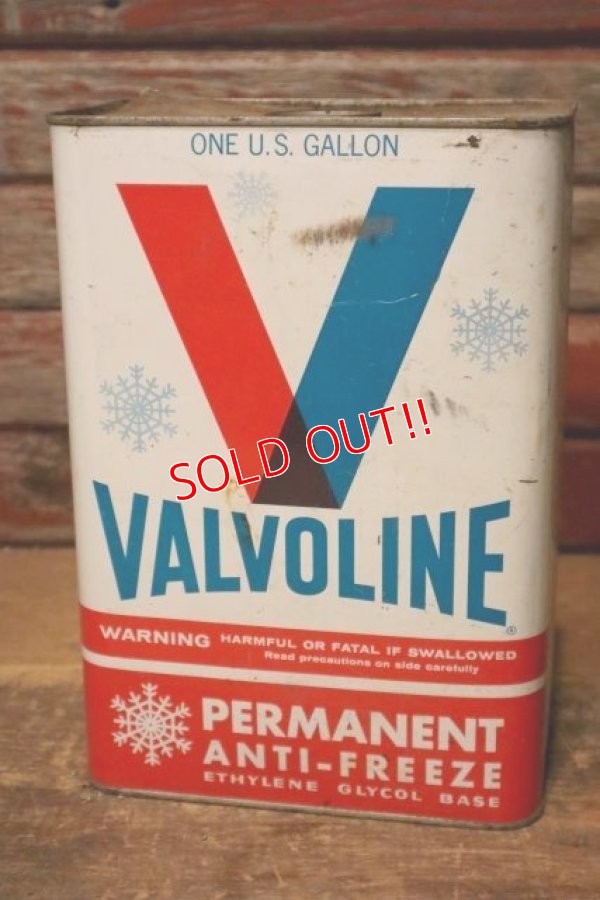 画像1: dp-231012-49 VALVOLINE / 1960's-1970's PERMANENT ANTI-FREEZE ONE U.S.GALLON CAN