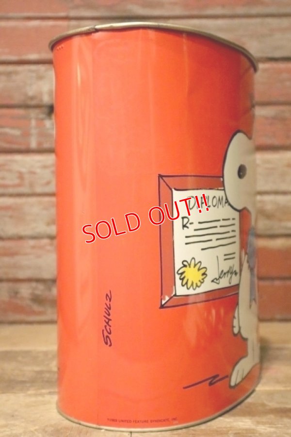 画像7: ct-231001-58 Snoopy & Charlie Brown / CHEINCO 1970's Trash Can (Red)