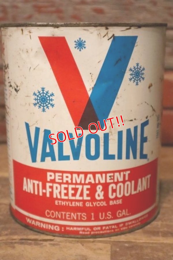画像2: dp-231012-50 VALVOLINE / 1960's-1970's PERMANENT ANTI-FREEZE & COOLANT ONE U.S.GALLON CAN