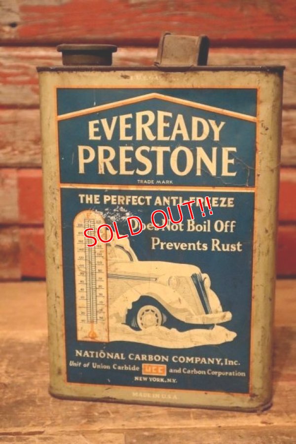 画像1: dp-231012-38 EVEREADY PRESTONE / 1930's THE PERFECT ANTI-FREEZE ONE U.S.GALLON CAN