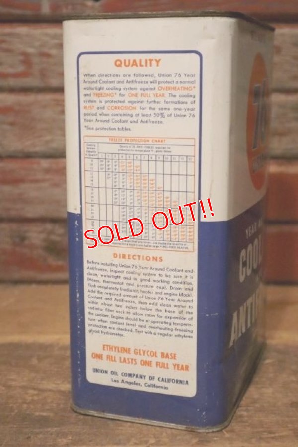 画像4: dp-231012-43 76 UNION / 1960's COOLANT AND ANTIFREEZE ONE U.S.GALLON CAN