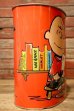 画像8: ct-231001-58 Snoopy & Charlie Brown / CHEINCO 1970's Trash Can (Red)