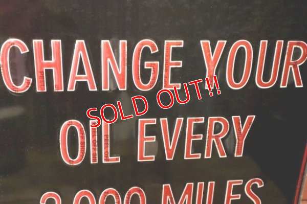 画像3: dp-231012-19 Kendall MOTOR OIL / 1980's Metal Sign "CHANGE YOUR OIL EVERY 3,000 MILES"