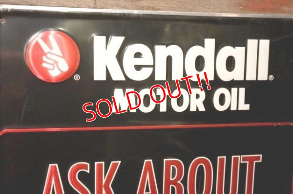 画像2: dp-231012-18 Kendall MOTOR OIL / 1980's Metal Sign "ASK ABOUT OUR FAST LUBE & OIL SERVICE"