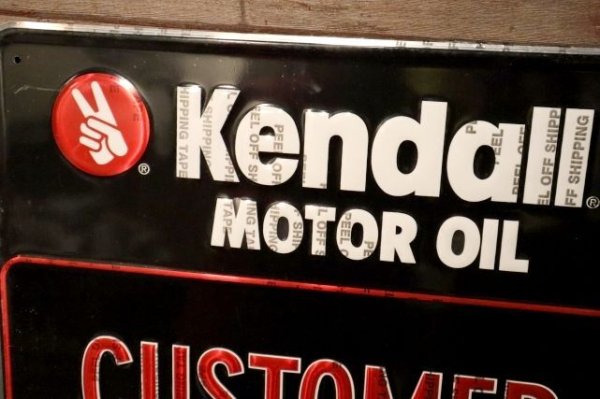 画像2: dp-231012-21 Kendall MOTOR OIL / 1980's Metal Sign "CUSTOMER WAITING AREA"