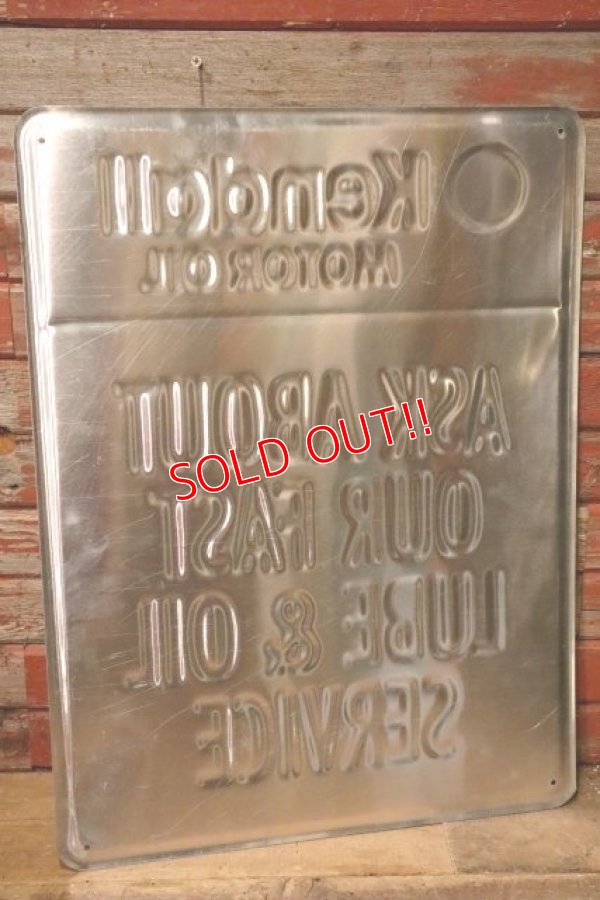 画像6: dp-231012-18 Kendall MOTOR OIL / 1980's Metal Sign "ASK ABOUT OUR FAST LUBE & OIL SERVICE"