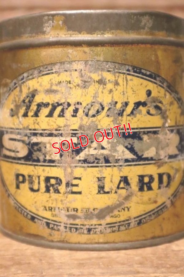 画像2: dp-231016-10 Armour's STAR PURE LARD / Vintage Tin Can