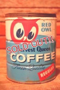 dp-231016-16 RED OWL Harvest Queen COFFEE / Vintage Tin Can